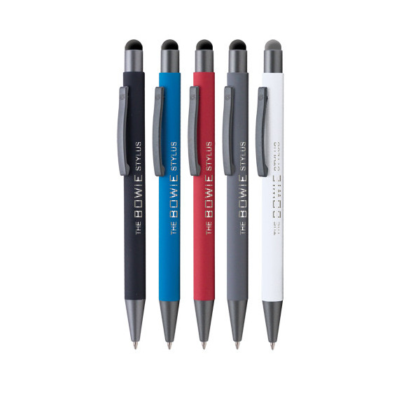 Stylo bille Stylet personnalisable finition gomme Bowie