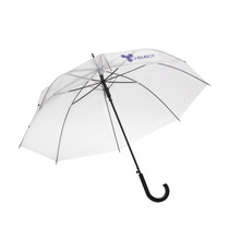 Parapluie transparent personnalisé sur le panneau TransEvent