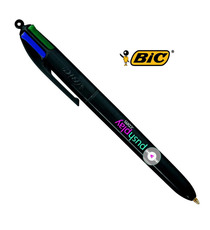 Stylo personnalisé BIC 4 couleurs Noir