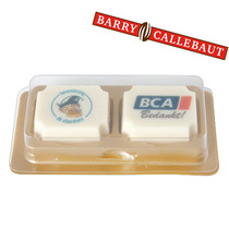 2 Chocolats publicitaires imprimés quadri Barry Callebaut