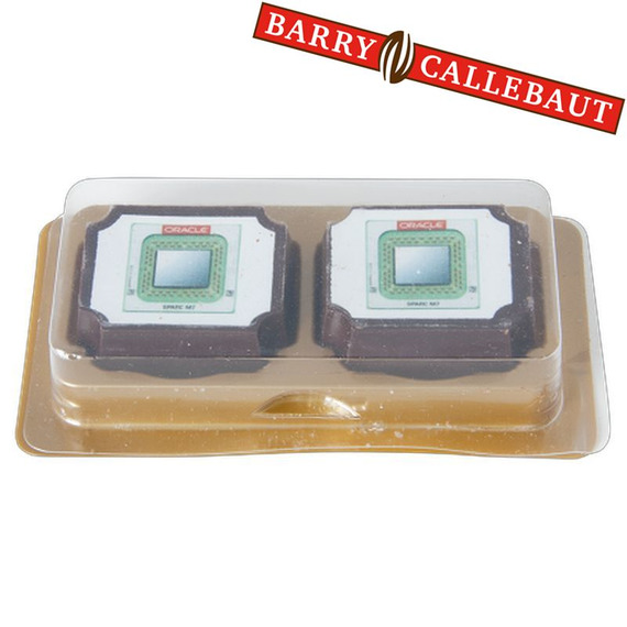 2 Chocolats publicitaires imprimés quadri Barry Callebaut