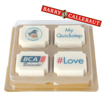 4 Chocolats publicitaires imprimés quadri Barry Callebaut
