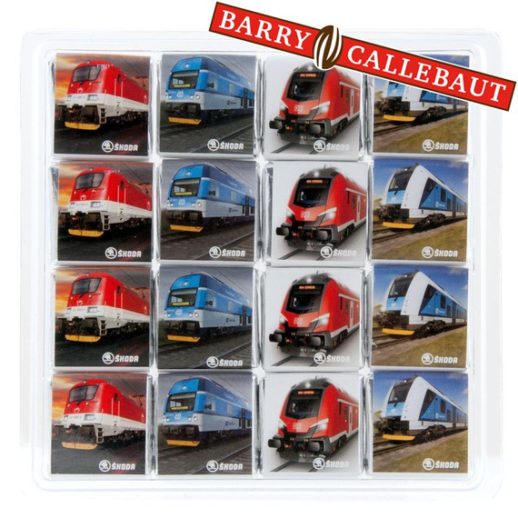 Boîte de 16 Napolitains personnalisés Barry Callebaut