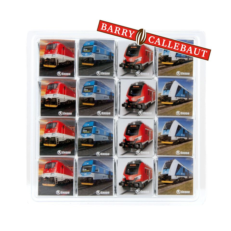 Boîte de 16 Napolitains personnalisés Barry Callebaut