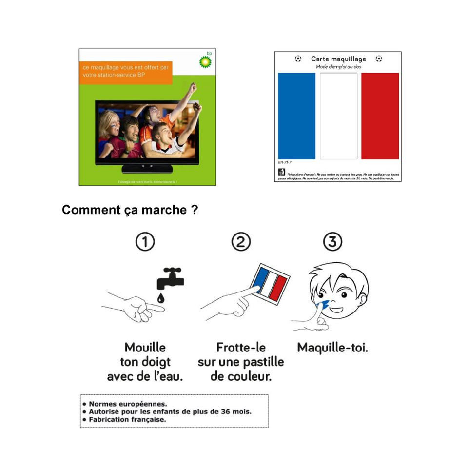 Maquillage supporter publicitaire France