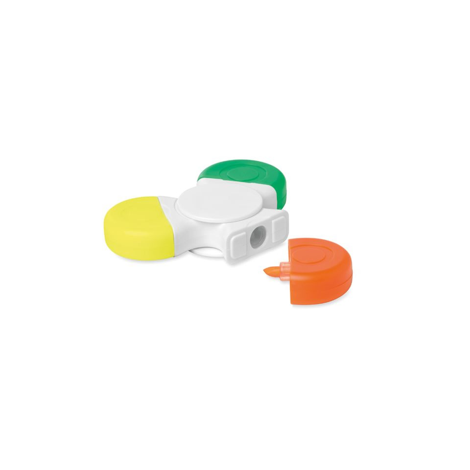 Surligneur publicitaire hand spinner 3 couleurs