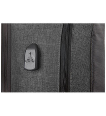 Sac à dos pour ordinateur TSA Overland 17 pouces avec port USB publicitaire
