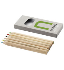 Set publicitaire 6 crayons de couleur express