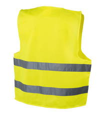 Gilet publicitaire de sécurité avec bandes fluorescentes express