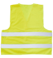 Gilet publicitaire de sécurité avec bandes fluorescentes express