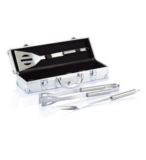 Set publicitaire 3 pcs pour barbecue coffret aluminium