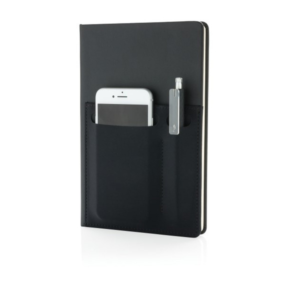 Carnet de notes A5 Deluxe avec pochettes publicitaire