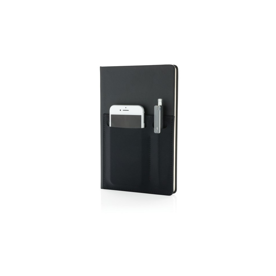 Carnet de notes A5 Deluxe avec pochettes publicitaire