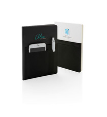 Carnet de notes A5 Deluxe avec pochettes publicitaire