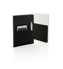 Carnet de notes A5 Deluxe avec pochettes publicitaire