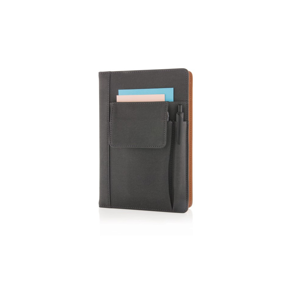 Carnet de notes publicitaire avec pochette pour téléphone