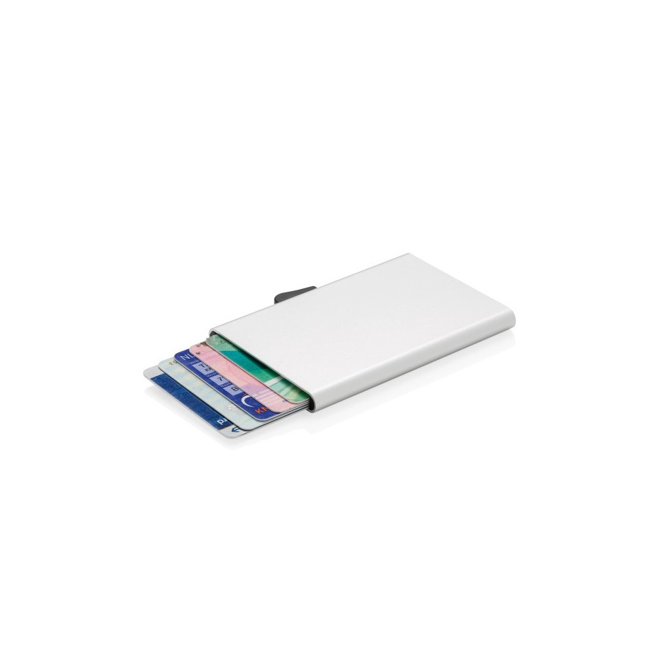 Porte-cartes en aluminium anti-RFID C-Secure publicitaire