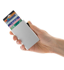 Porte-cartes en aluminium anti-RFID C-Secure publicitaire