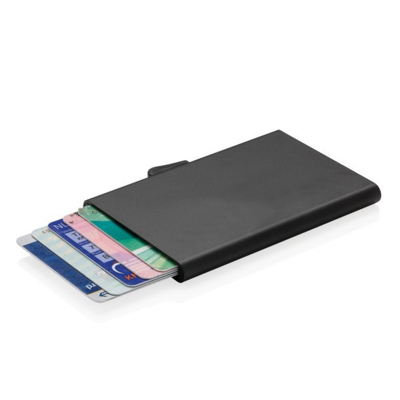 Porte-cartes en aluminium anti-RFID C-Secure publicitaire