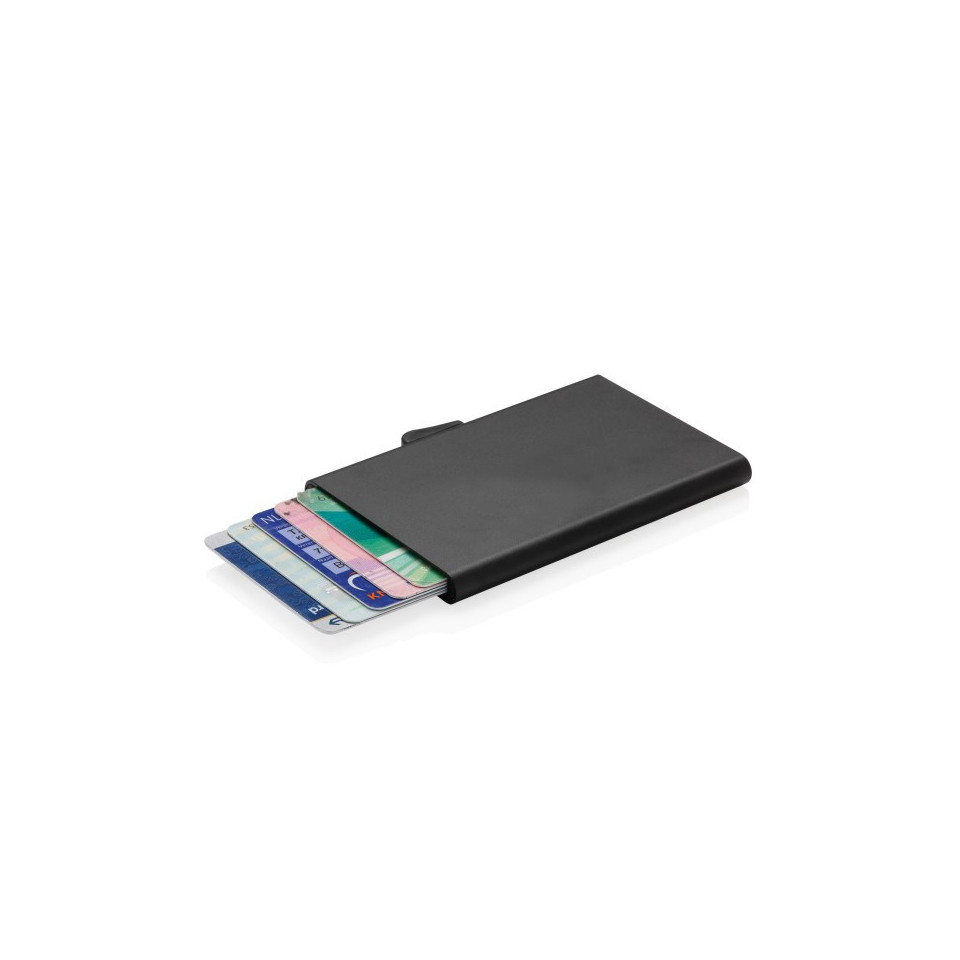 Porte-cartes en aluminium anti-RFID C-Secure publicitaire