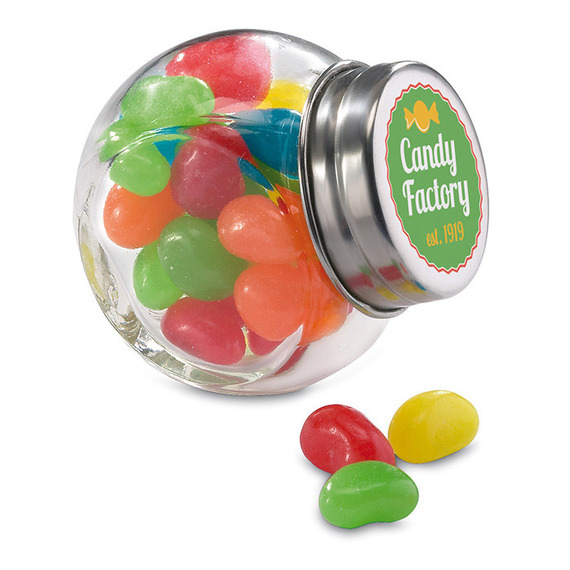 Bonbons dans bocal en verre personnalisé epxress Beandy