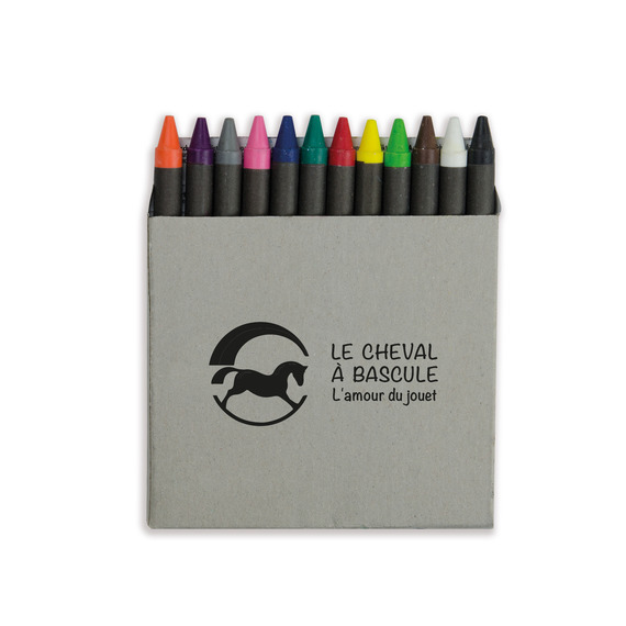 Set de 12 crayons gras personnalisé express Set de 12 crayons gras personnalisé express