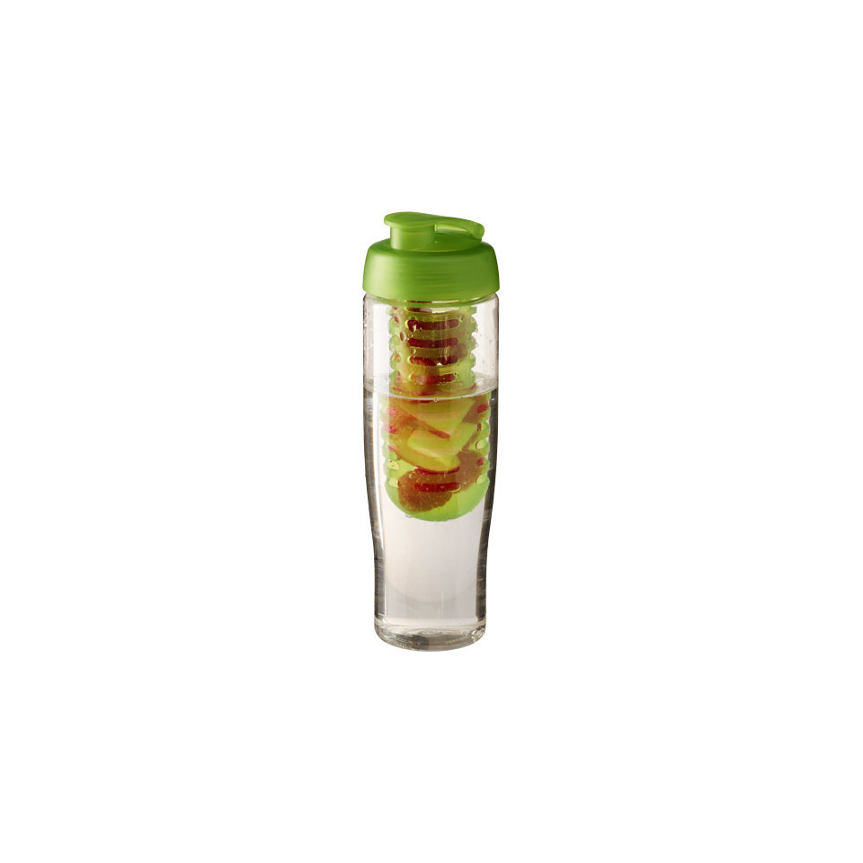 Bouteille publicitaire de sport et infuseur H2O Tempo® 700 ml avec couvercle à clapet