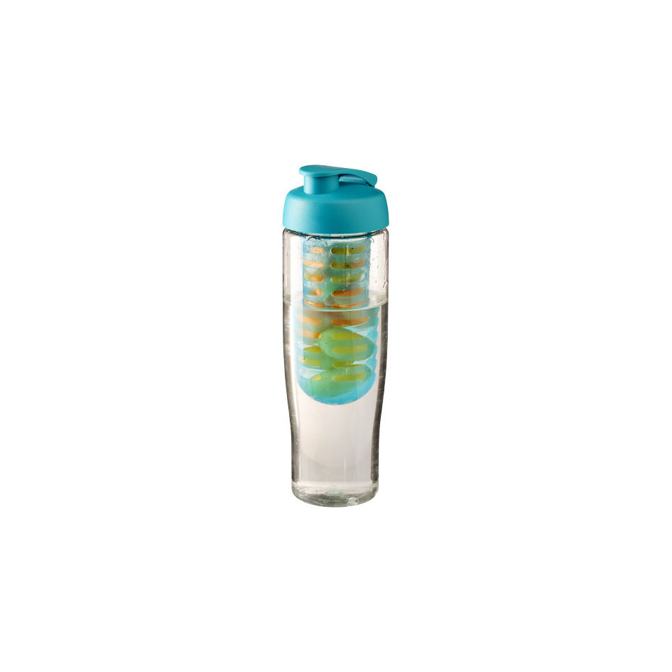 Bouteille publicitaire de sport et infuseur H2O Tempo® 700 ml avec couvercle à clapet