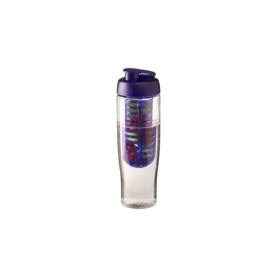 Bouteille publicitaire de sport et infuseur H2O Tempo® 700 ml avec couvercle à clapet