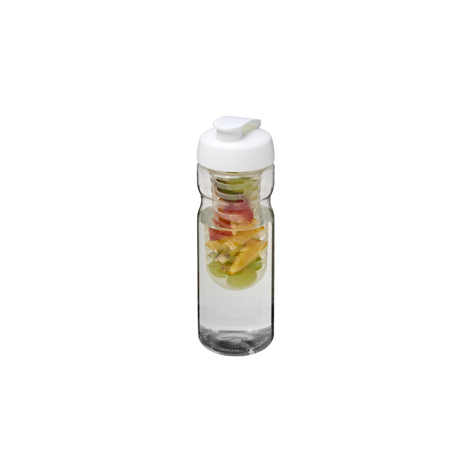Bouteille publicitaire de sport et infuseur H2O Base® 650 ml avec couvercle à clapet