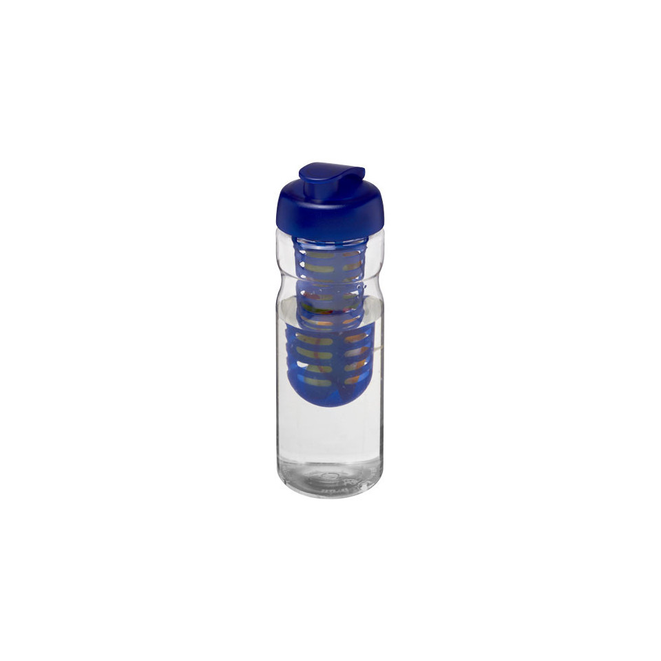 Bouteille publicitaire de sport et infuseur H2O Base® 650 ml avec couvercle à clapet