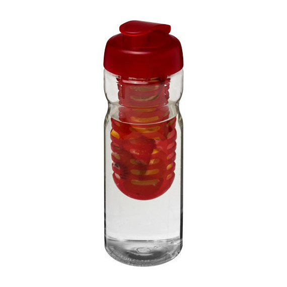 Bouteille publicitaire de sport et infuseur H2O Base® 650 ml avec couvercle à clapet Bouteille publicitaire de sport et infuseur H2O Base® 650 ml avec couvercle à clapet
