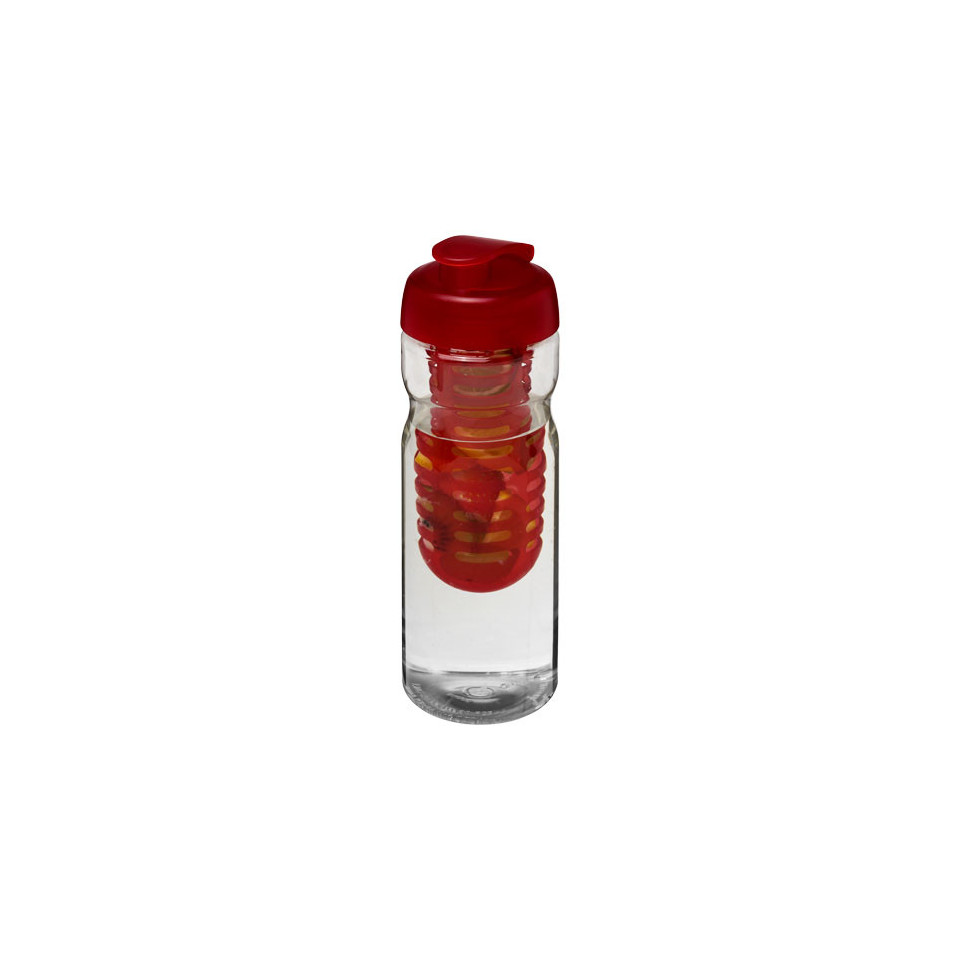 Bouteille publicitaire de sport et infuseur H2O Base® 650 ml avec couvercle à clapet