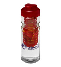 Bouteille publicitaire de sport et infuseur H2O Base® 650 ml avec couvercle à clapet Bouteille publicitaire de sport et infuseur H2O Base® 650 ml avec couvercle à clapet