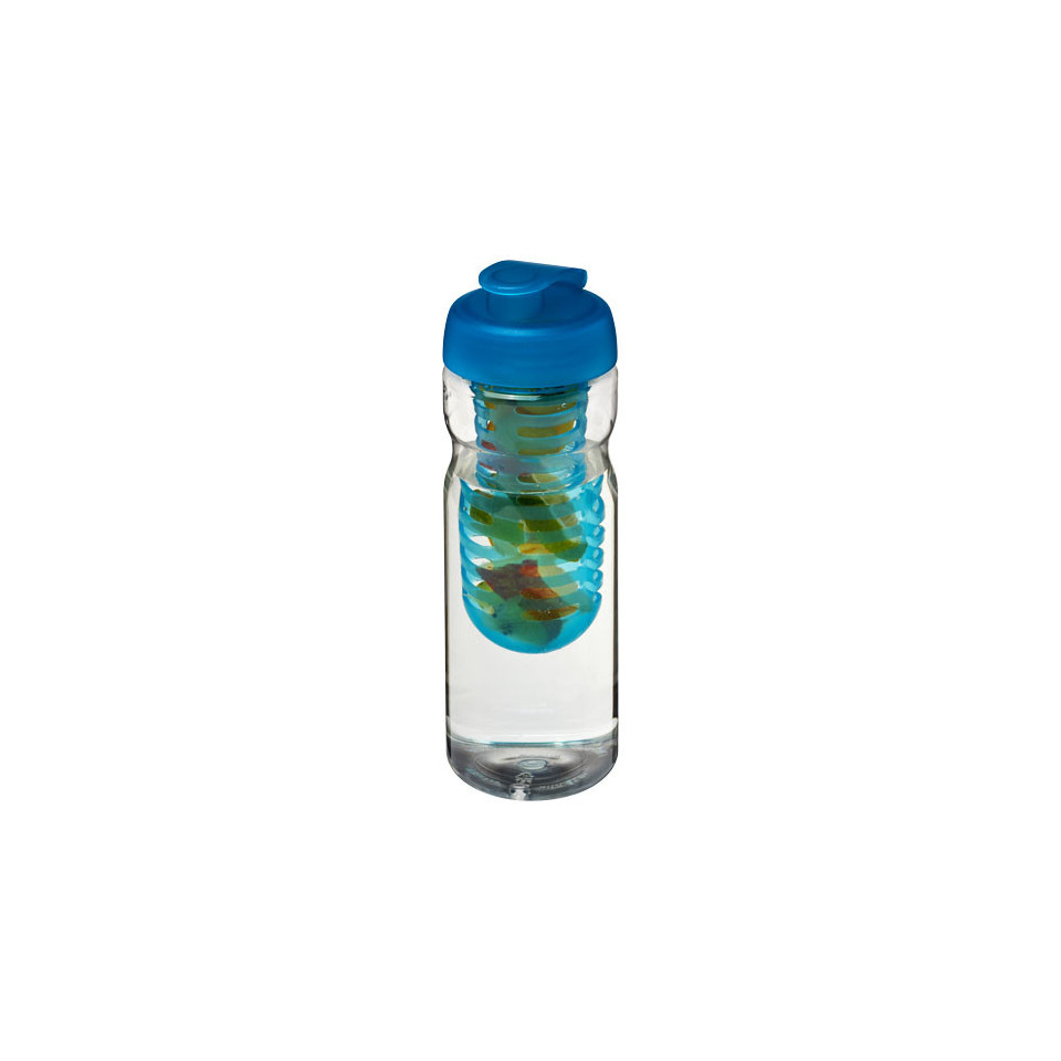 Bouteille publicitaire de sport et infuseur H2O Base® 650 ml avec couvercle à clapet