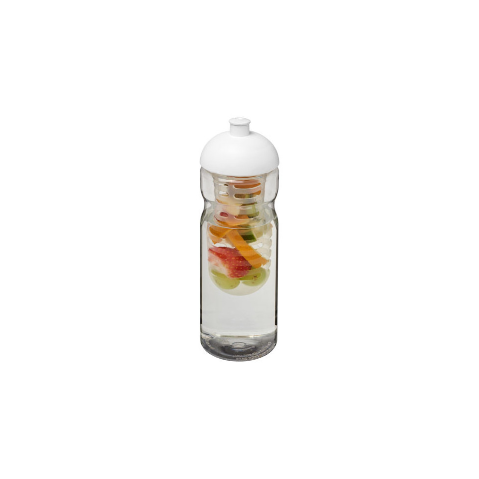 Bouteille publicitaire de sport et infuseur H2O Base® 650 ml avec couvercle dôme
