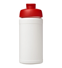 Bouteille publicitaire de sport Baseline® Plus 500 ml avec couvercle à clapet