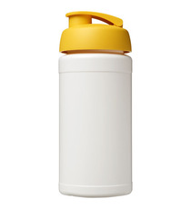 Bouteille publicitaire de sport Baseline® Plus 500 ml avec couvercle à clapet