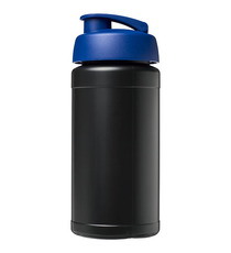 Bouteille publicitaire de sport Baseline® Plus 500 ml avec couvercle à clapet