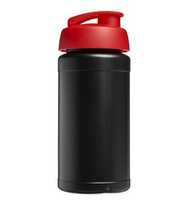 Bouteille publicitaire de sport Baseline® Plus 500 ml avec couvercle à clapet