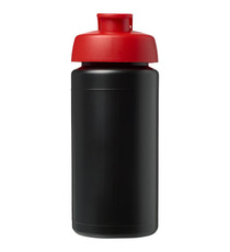 Bouteille publicitaire de sport Baseline® Plus GRIP 500ml avec couvercle à clapet