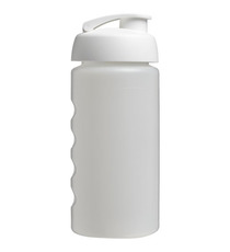 Bouteille publicitaire de sport Baseline® Plus GRIP 500ml avec couvercle à clapet