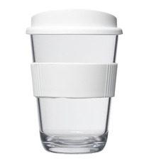 Gobelet publicitaire Americano® cortado 300 ml avec bandeau antidérapant