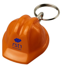 Porte-clefs publicitaire rigide Kolt en forme de casque de chantier