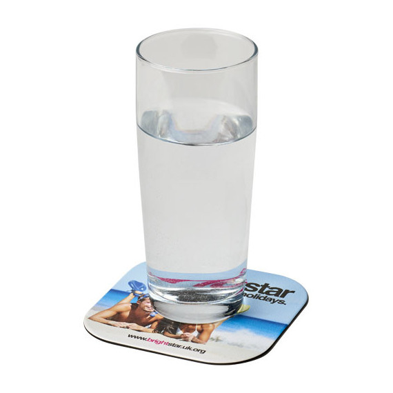 Sous-verre publicitaire carré Brite-Mat®