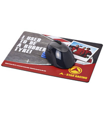 Tapis publicitaire de souris Brite-Mat® avec matériau pneu Made in Europe