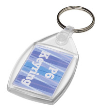 Porte-clefs publicitaire plastique Lita avec attache en métal