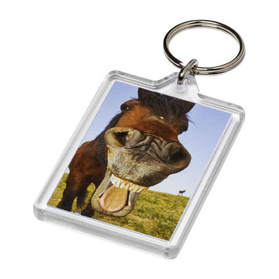 Porte-clefs publicitaire plastique Vito rectangulaire