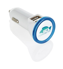 Double chargeur allume-cigare USB 2.1A publicitaire