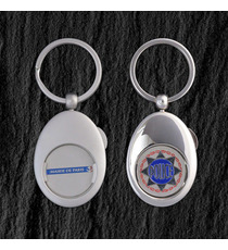 Porte clés personnalisable en zamac jeton métallique